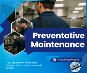 Technician performing preventative maintenance on commercial kitchen equipment, highlighting the importance of regular service for reliable operation.